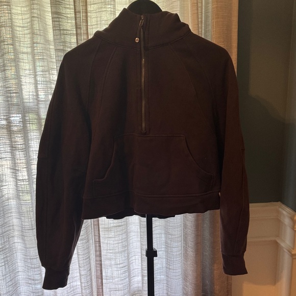 Women's Brown half zip scuba - Picture 1 of 5